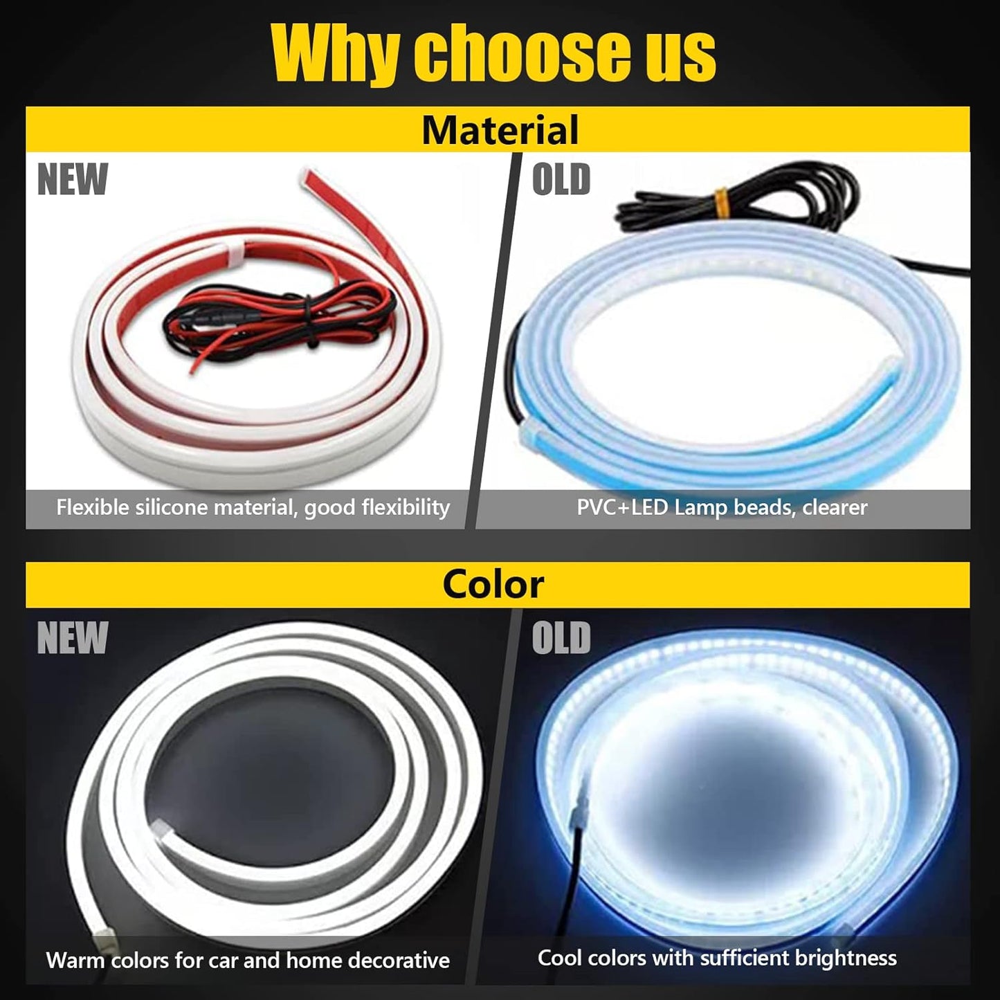 Flexible Car Hood LED Light Strip (180cm / 70 Inch)